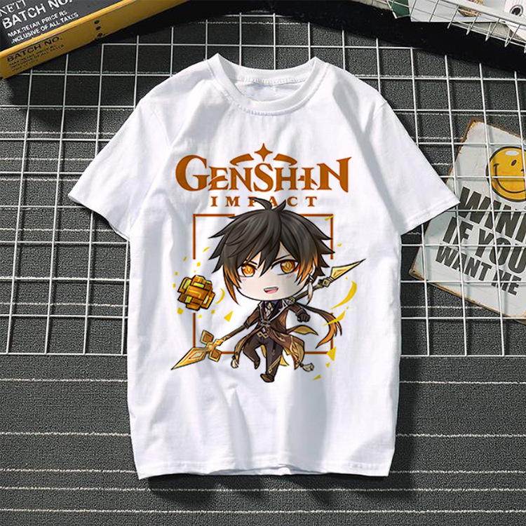 Yuanshin short-sleeved 3D casual trendy T-shirt
