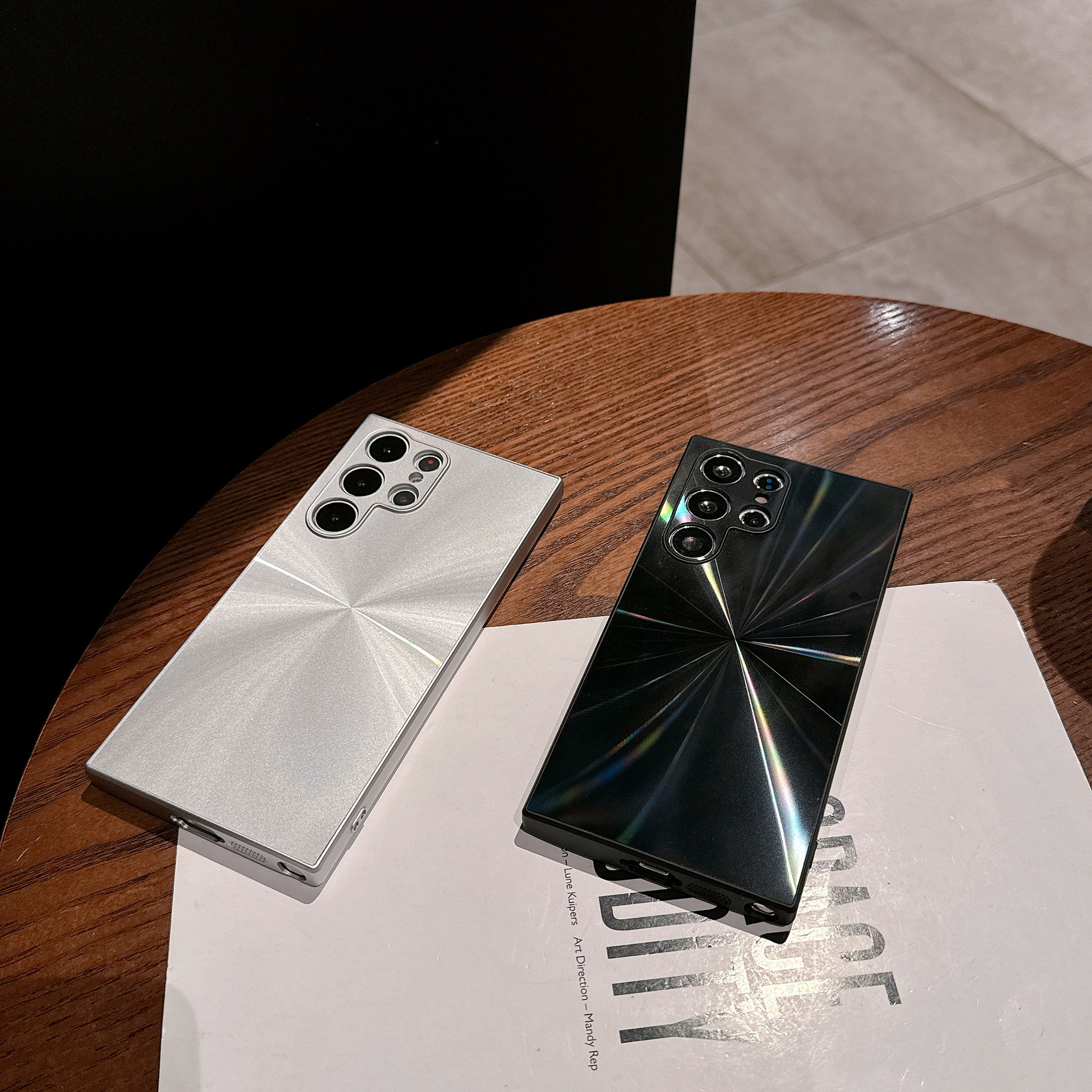 Laser Colorful Aurora CD Pattern Phone Case-For Samsung S21–S25 Series