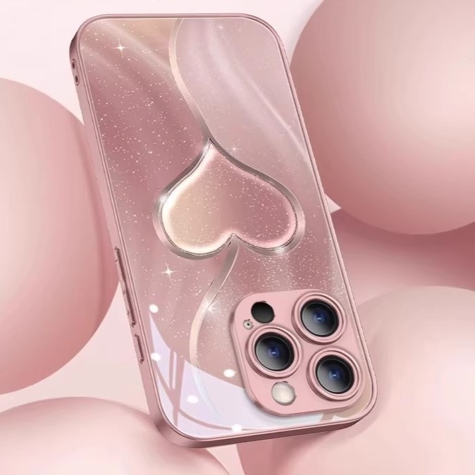 New Love Crystal Gradient Phone Case