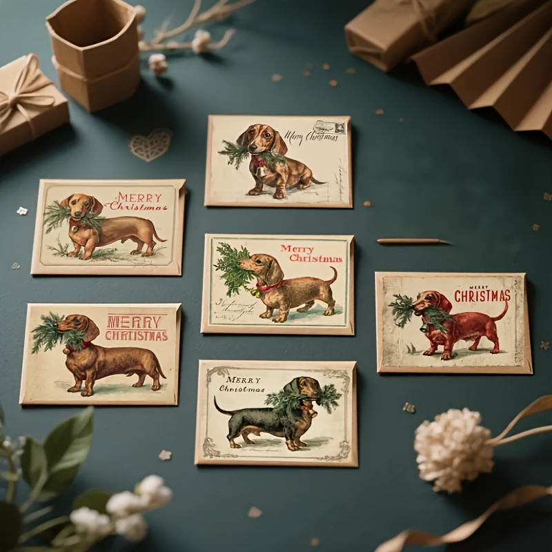Dachshund Christmas Cards – Cute Holiday Greeting Cards with Envelopes for Dog Lovers