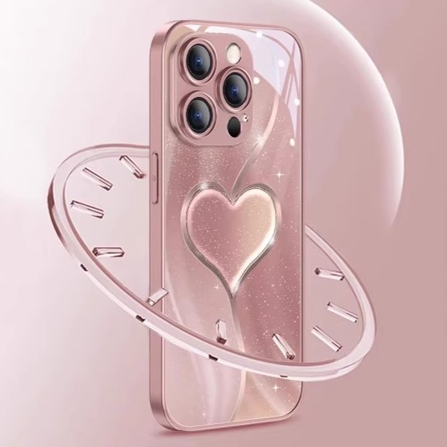 New Love Crystal Gradient Phone Case