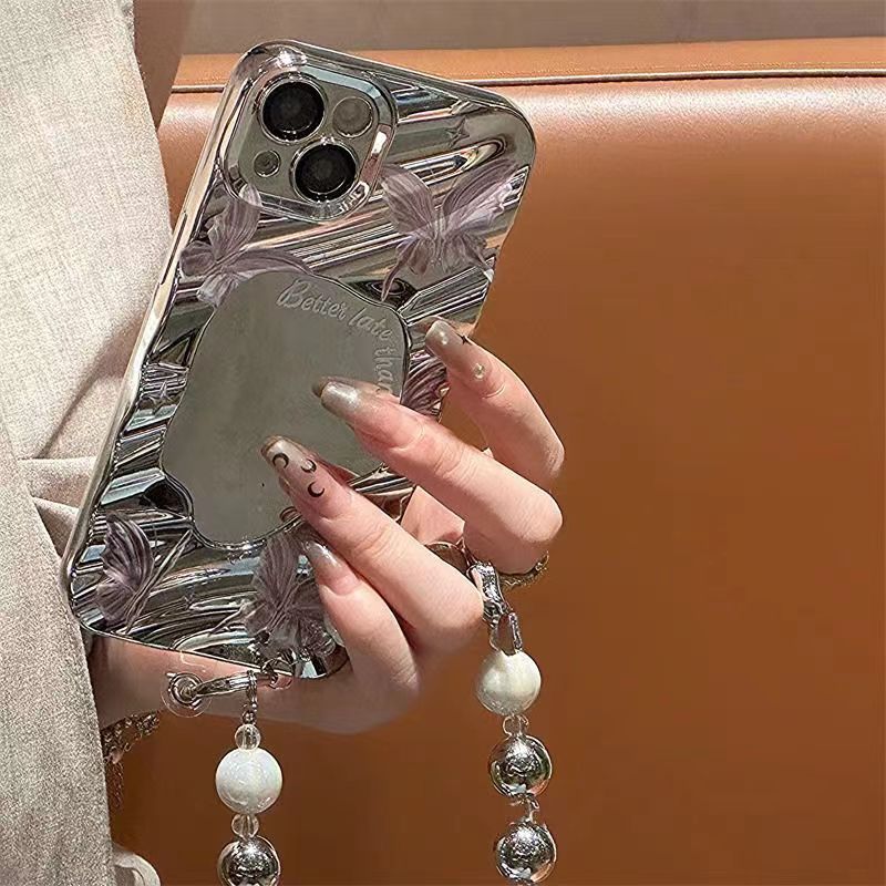 New Crystal Butterfly Mirror Electroplating Phone Case