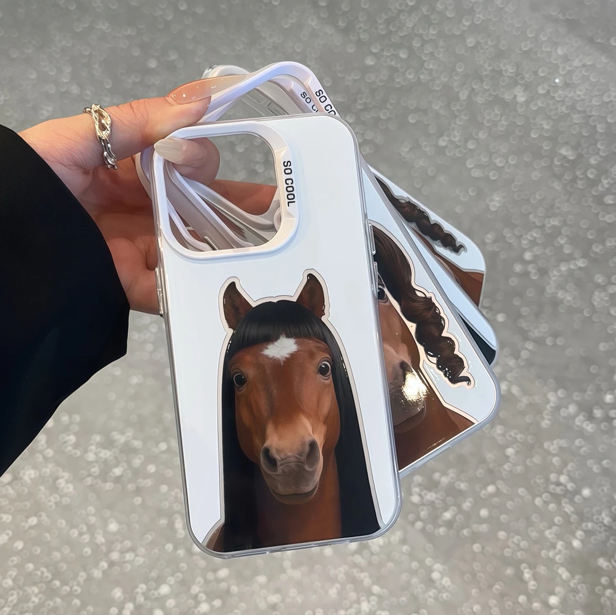 Funny Horse iPhone Case – Unique Animal Art Phone Cover