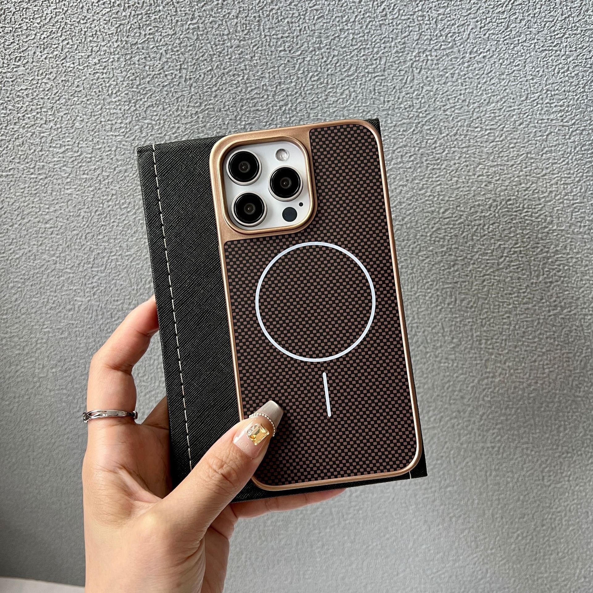 Classic Carbon Fiber Magnetic Phone Case