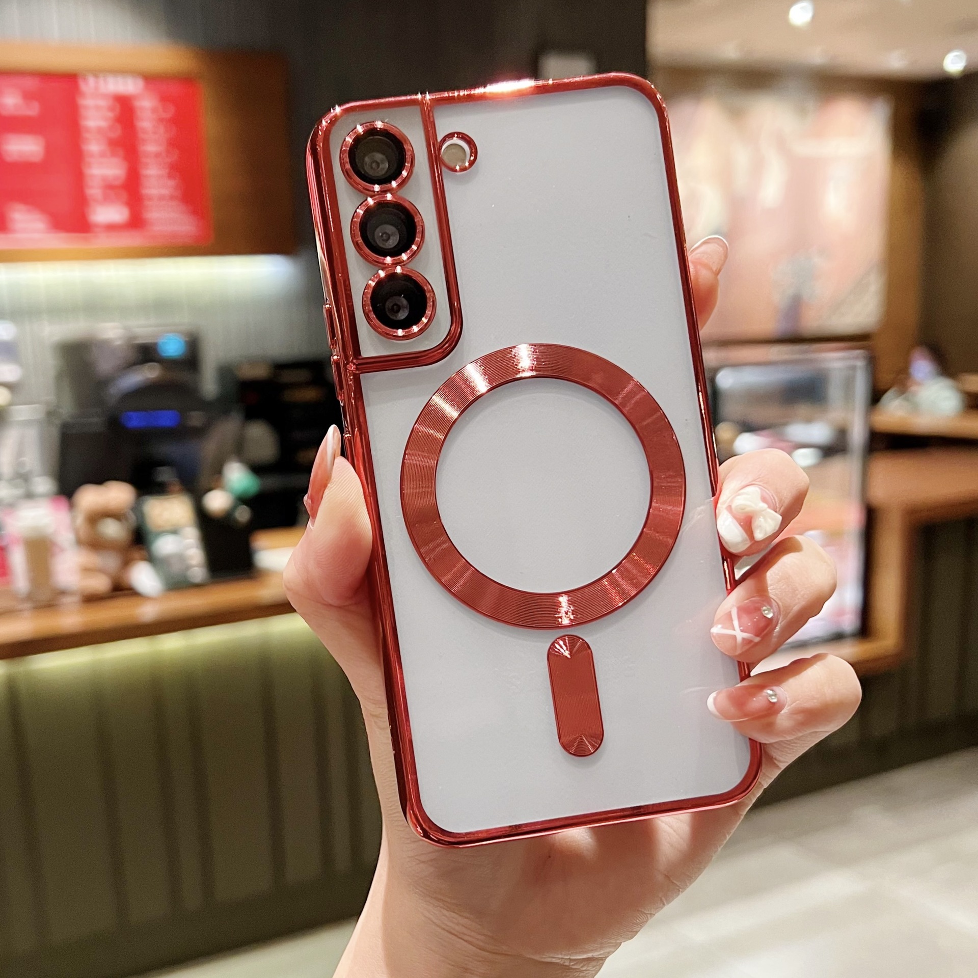 Transparent Magnetic Electroplated Phone Case