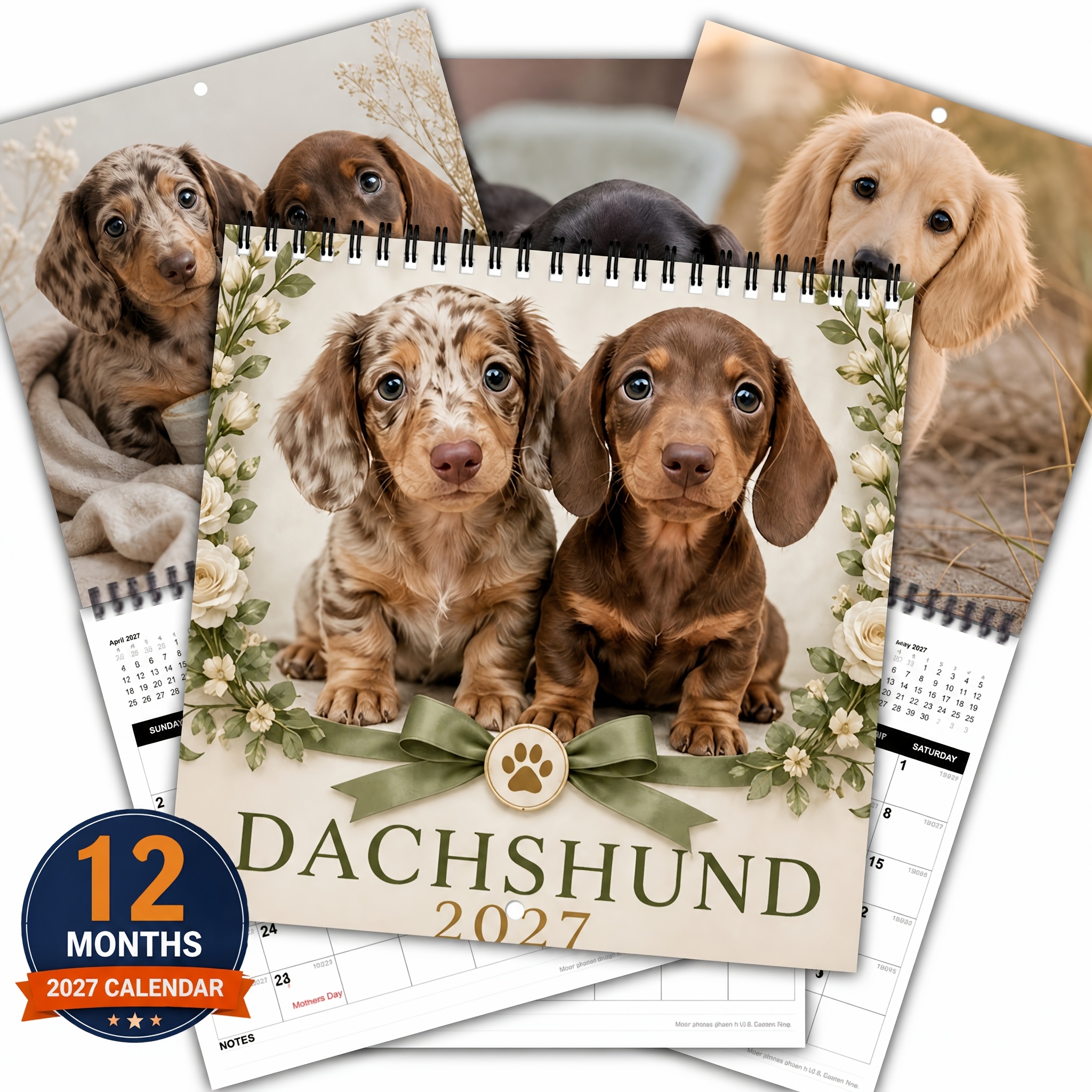 2027 Dachshund Calendar – 12-Month Planner, Perfect Christmas & New Year Gift