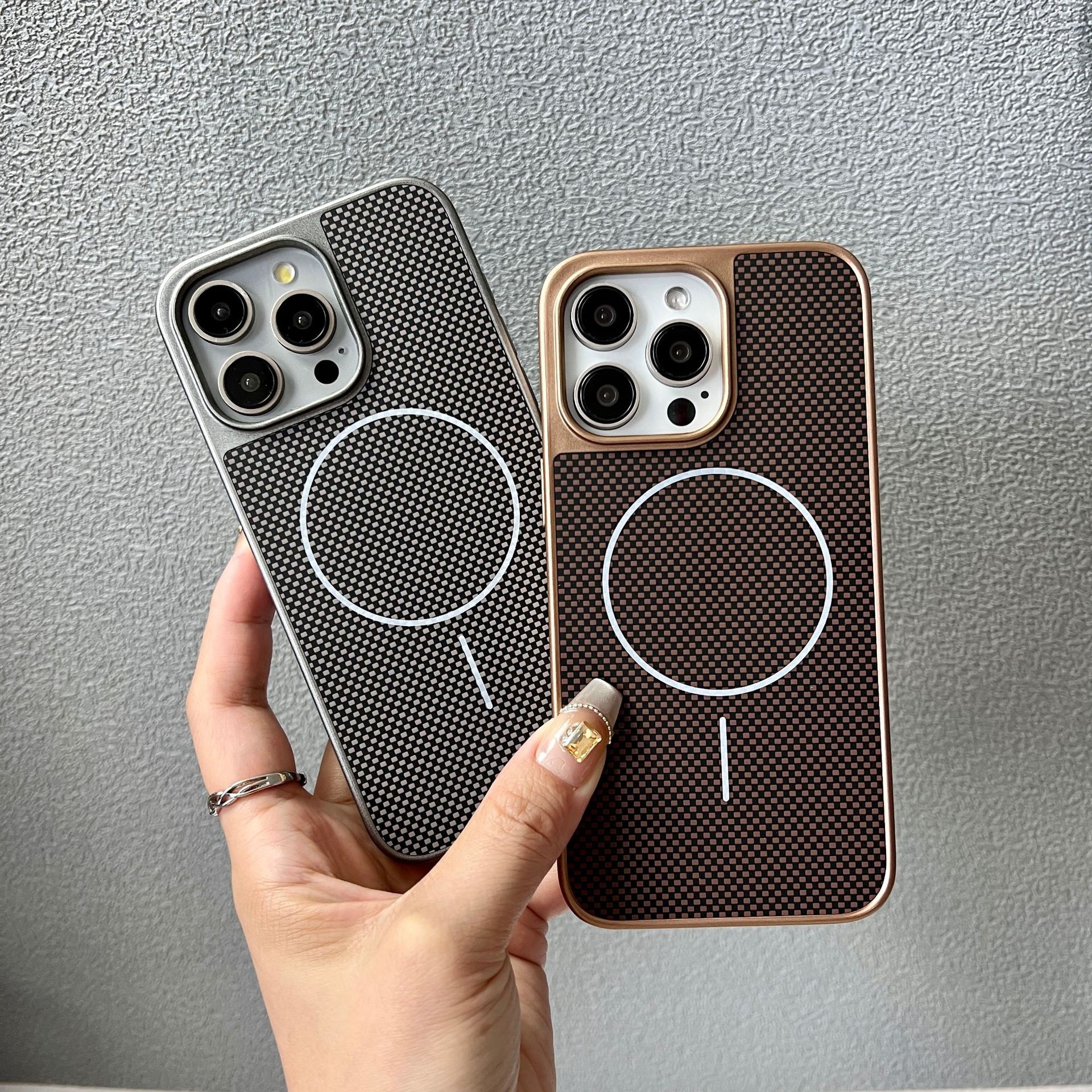 Classic Carbon Fiber Magnetic Phone Case