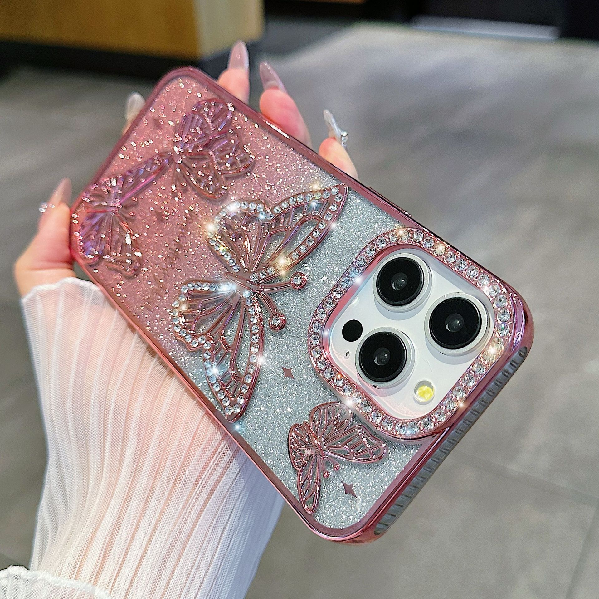 Luxury Diamond Butterfly Phone Case