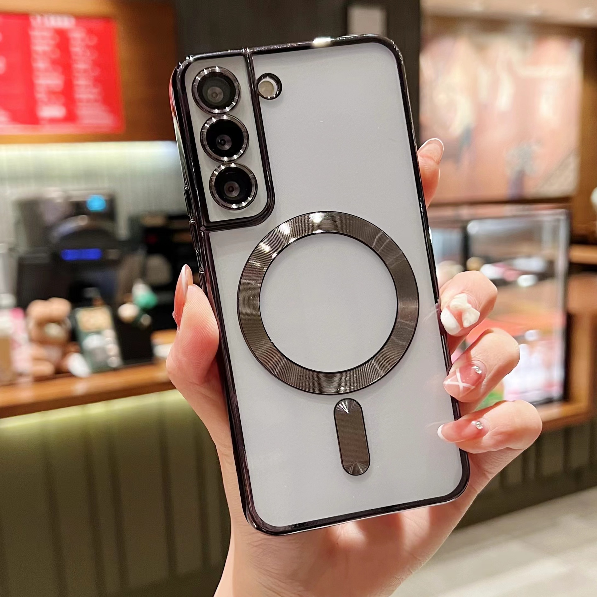 Transparent Magnetic Electroplated Phone Case