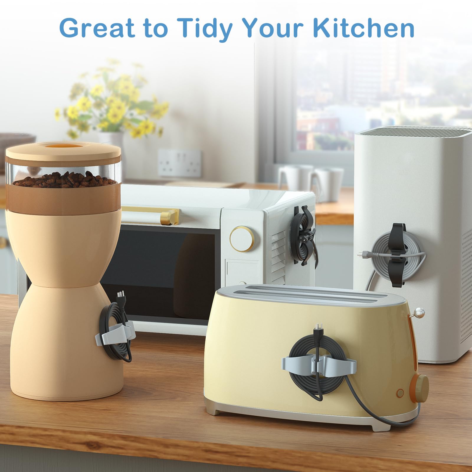 Appliance Cord Organizer – Self-Adhesive Cable Holder for a Clutter-Free Kitchen