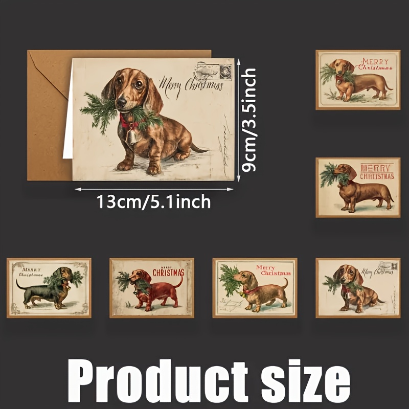 Dachshund Christmas Cards – Cute Holiday Greeting Cards with Envelopes for Dog Lovers