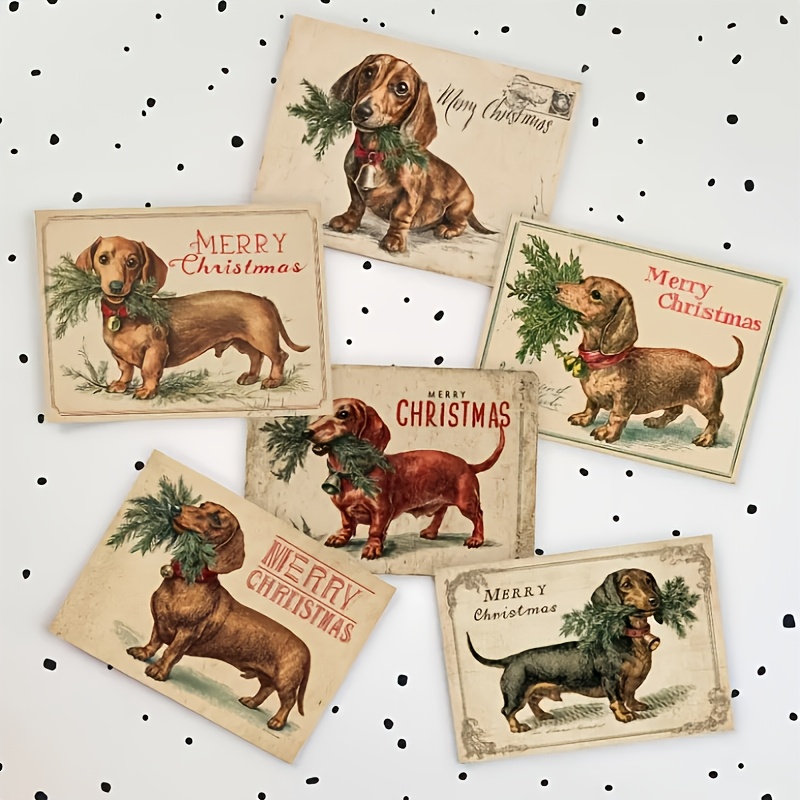 Dachshund Christmas Cards – Cute Holiday Greeting Cards with Envelopes for Dog Lovers