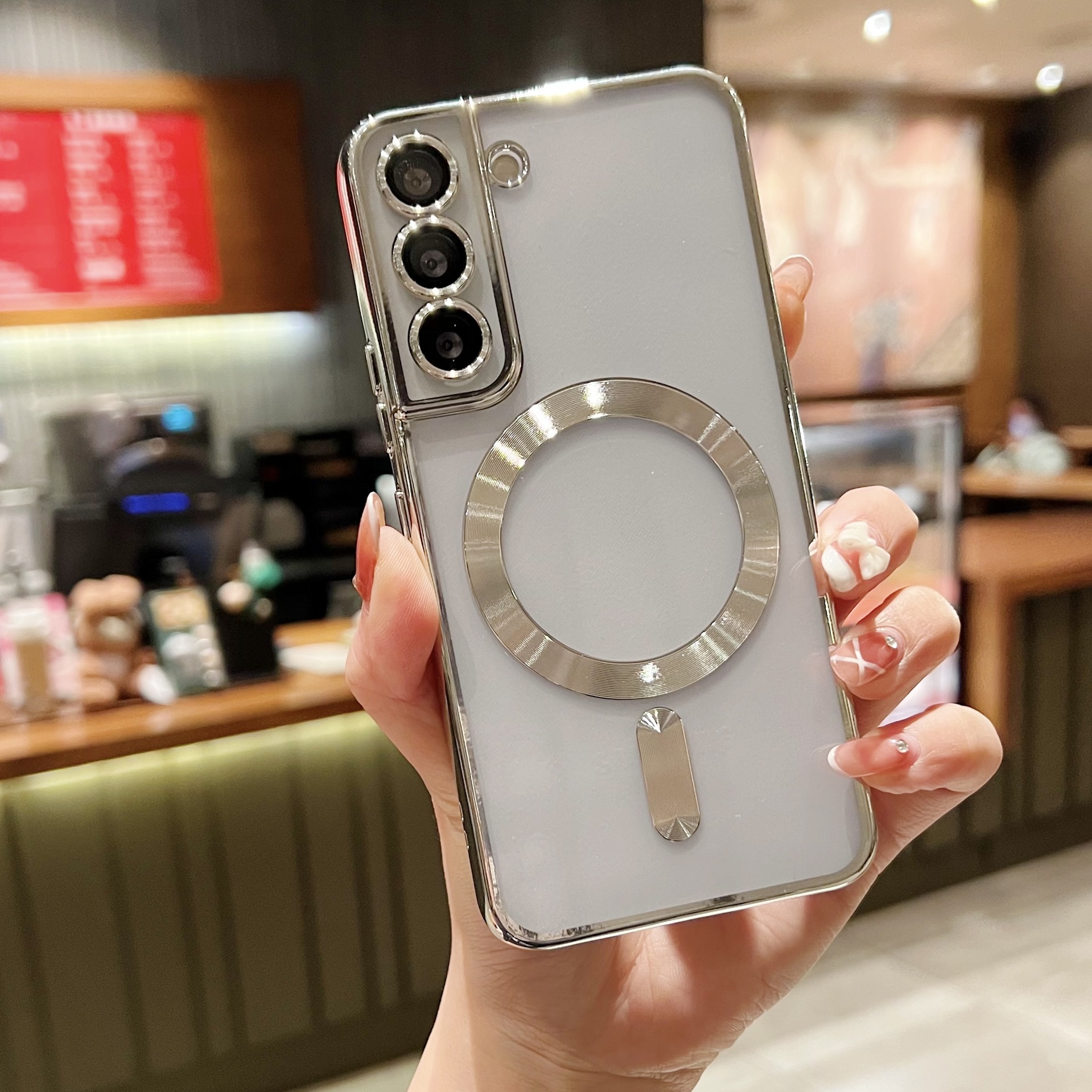 Transparent Magnetic Electroplated Phone Case