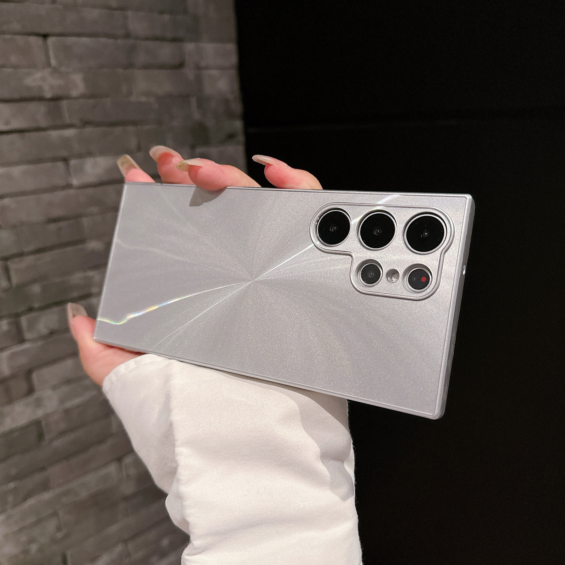 Laser Colorful Aurora CD Pattern Phone Case-For Samsung S21–S25 Series