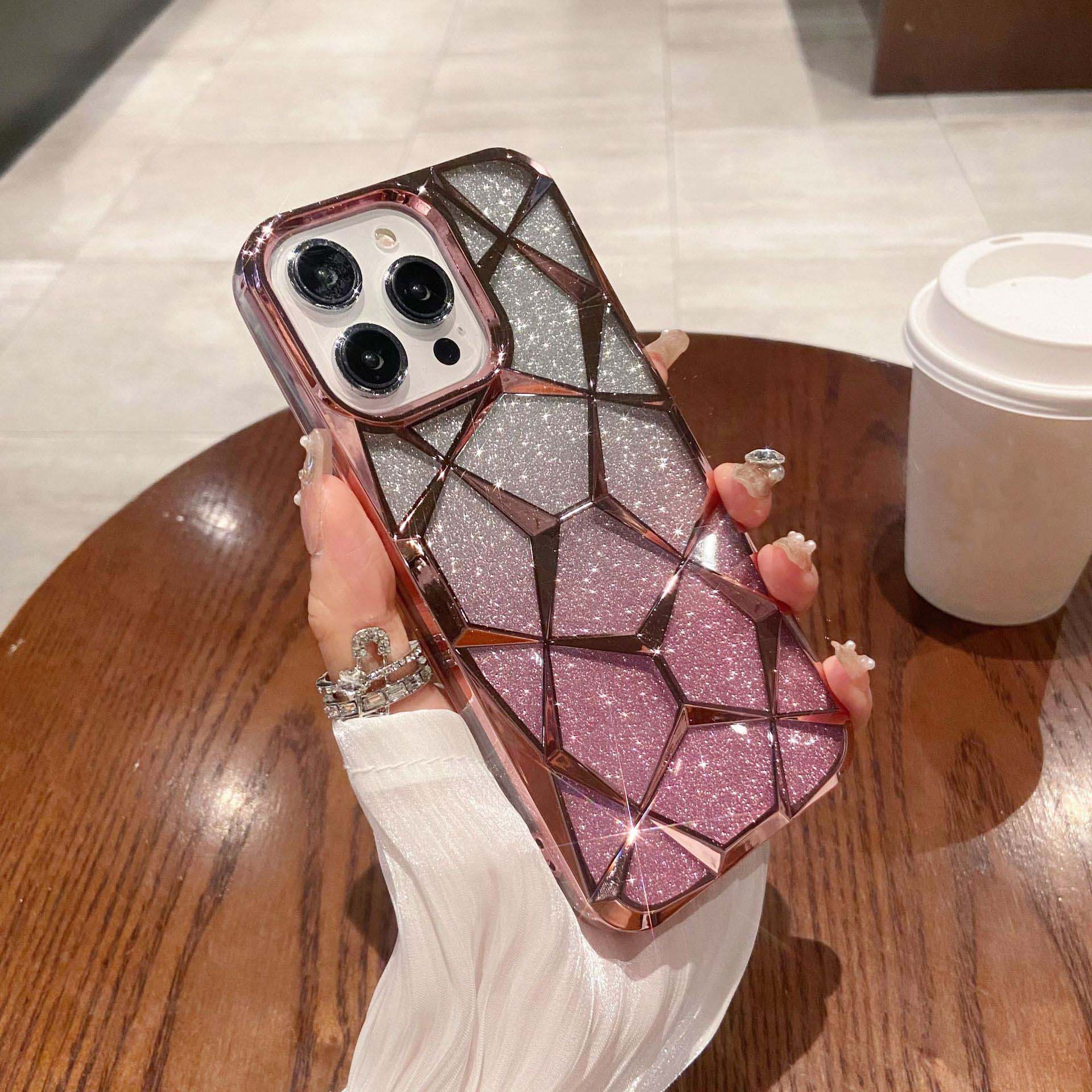 3D Diamond Glitter Gradient Phone Case