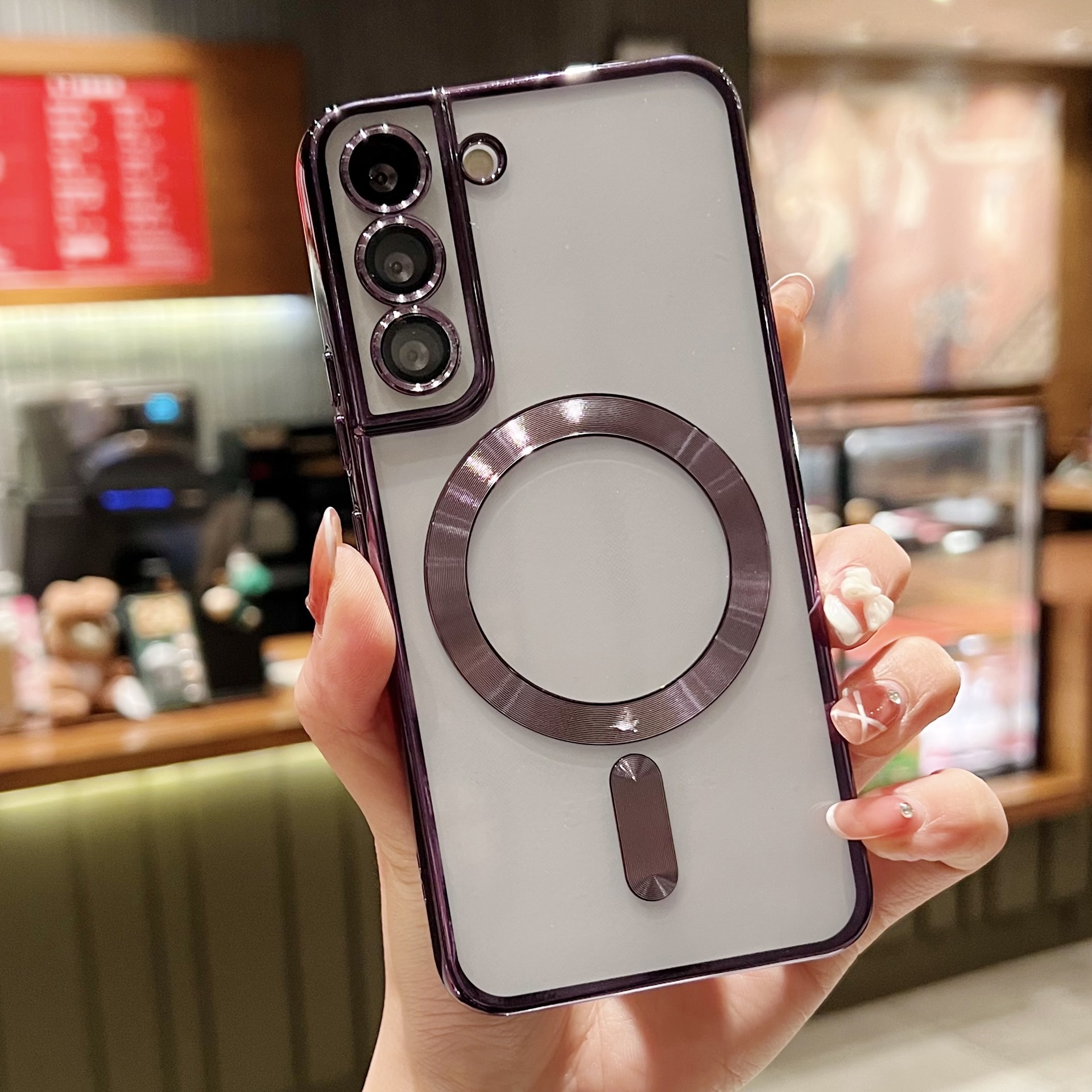 Transparent Magnetic Electroplated Phone Case