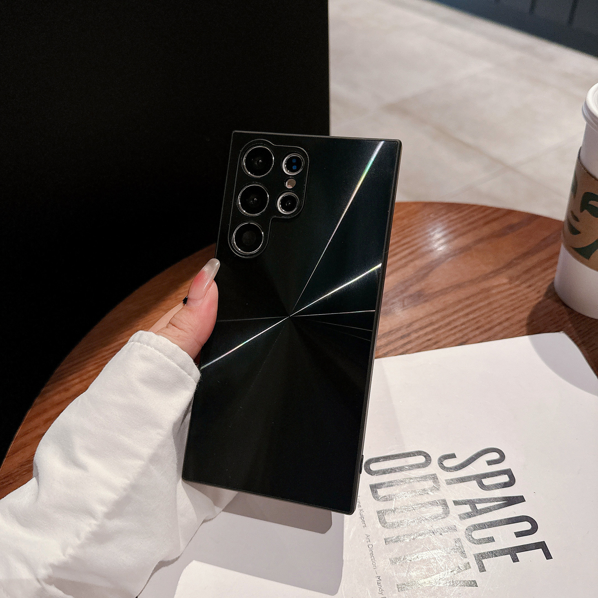 Laser Colorful Aurora CD Pattern Phone Case-For Samsung S21–S25 Series