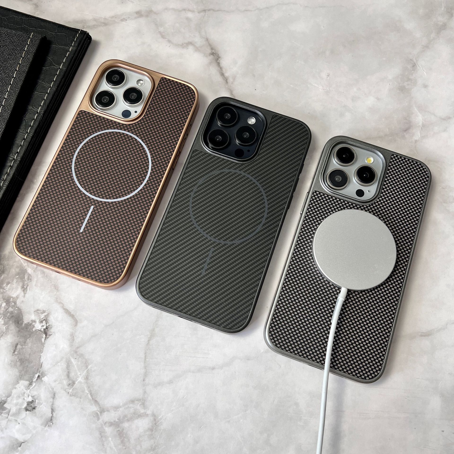 Classic Carbon Fiber Magnetic Phone Case