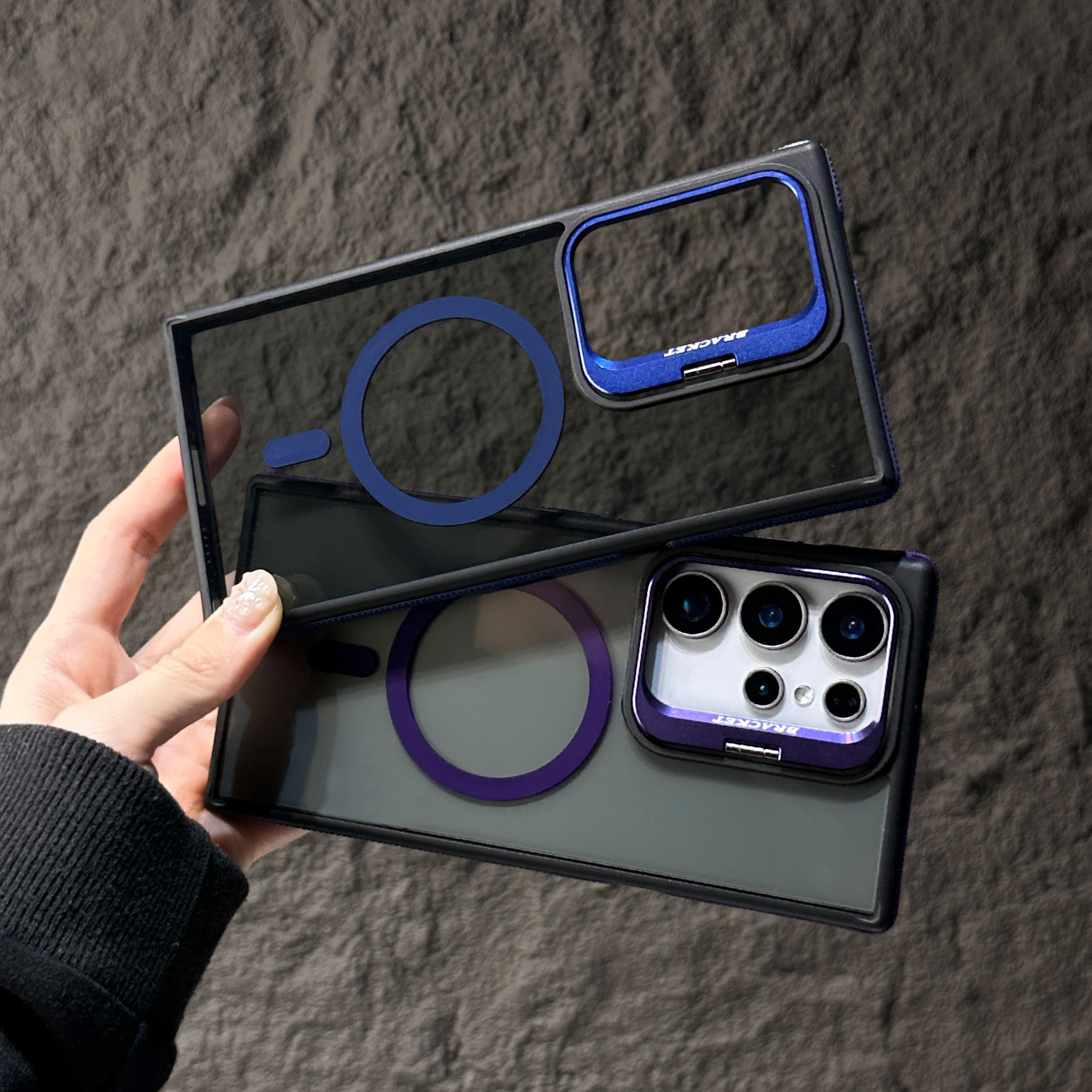 Magnetic Invisible Metal Lens Holder Phone Case-For Samsung S23–S25 Series