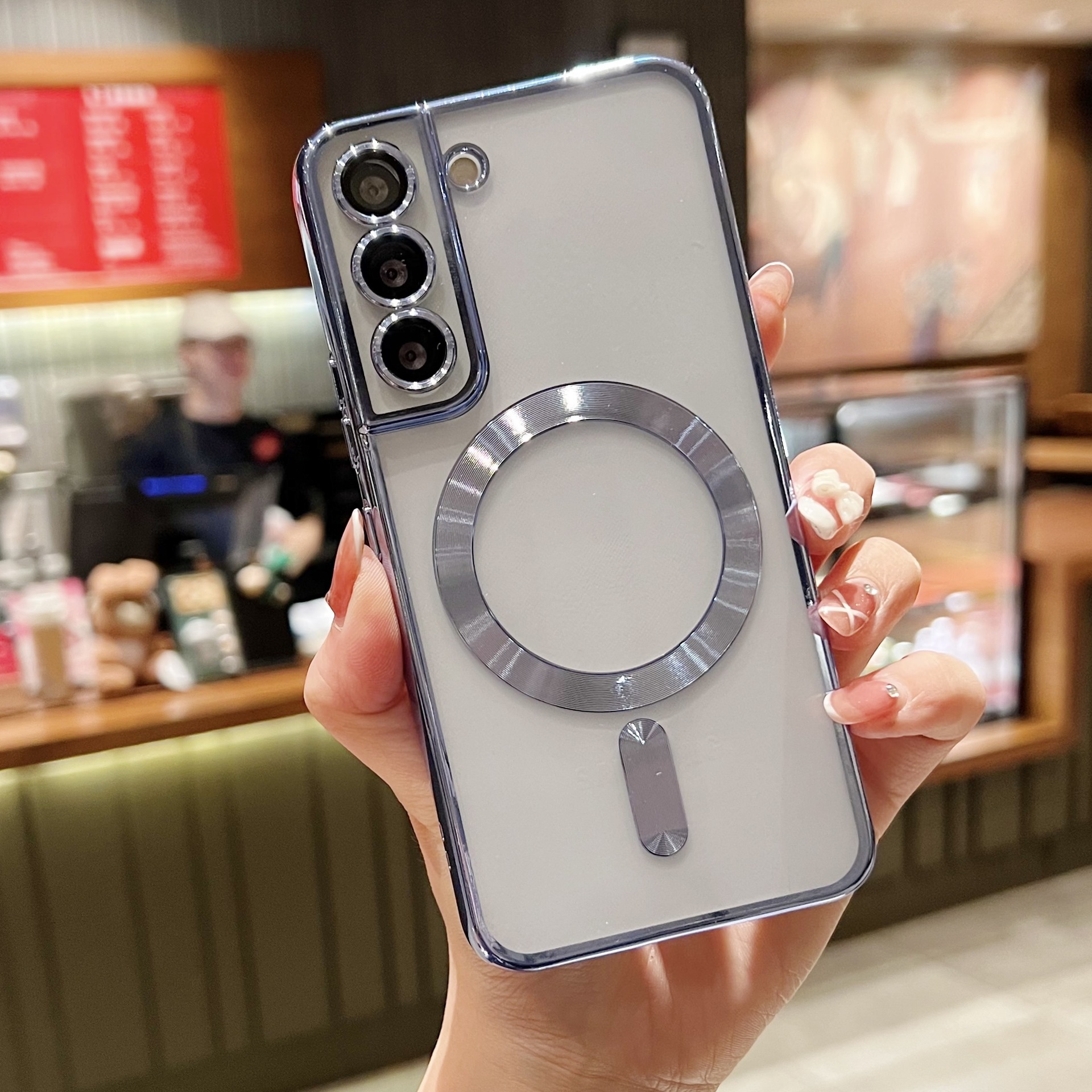 Transparent Magnetic Electroplated Phone Case