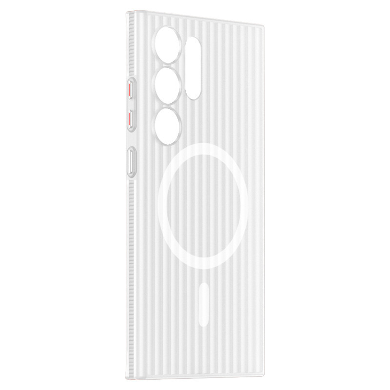 Corrugated Pattern Non-Slip Bumper Magnetic Phone Case For Samsung S24-25 Series