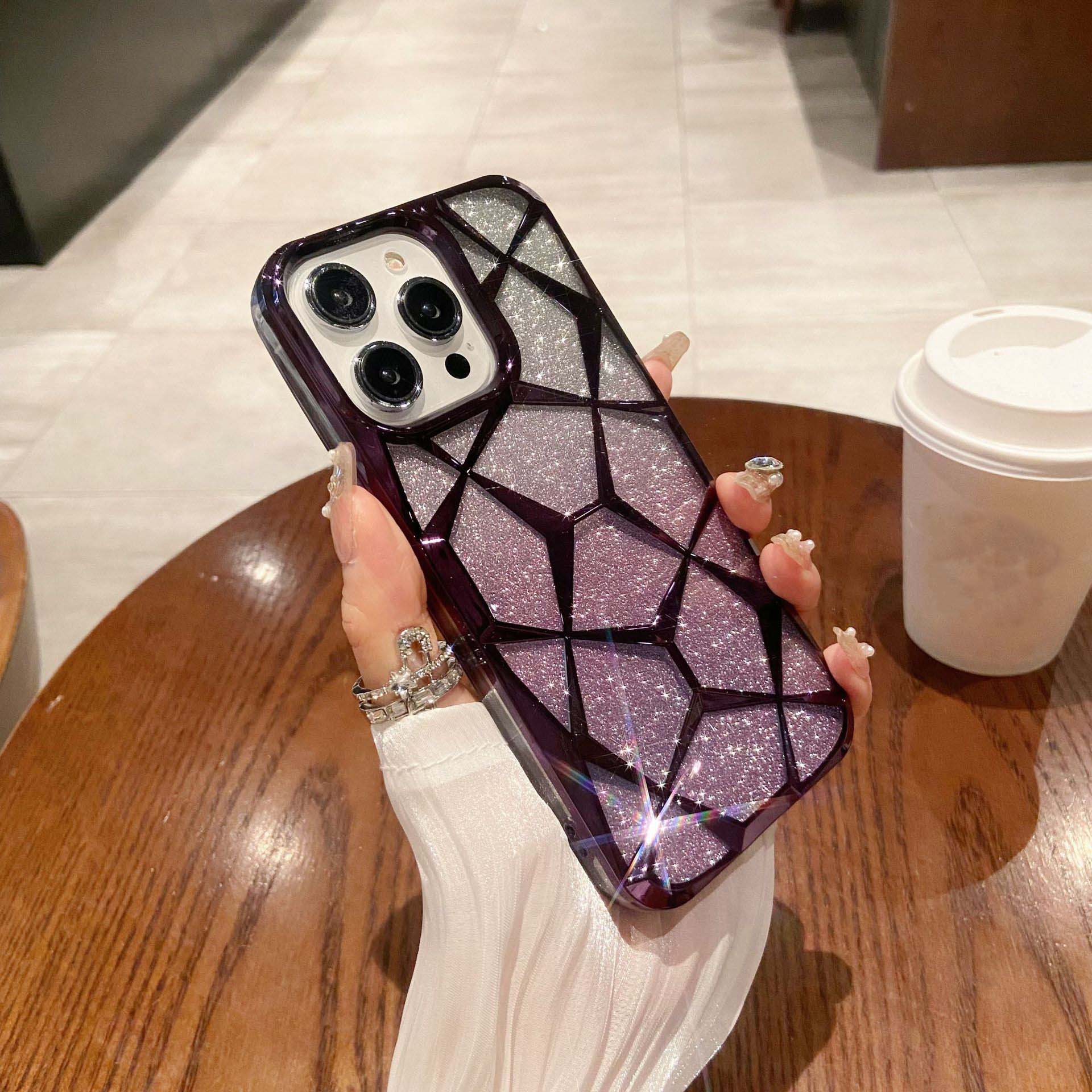 3D Diamond Glitter Gradient Phone Case