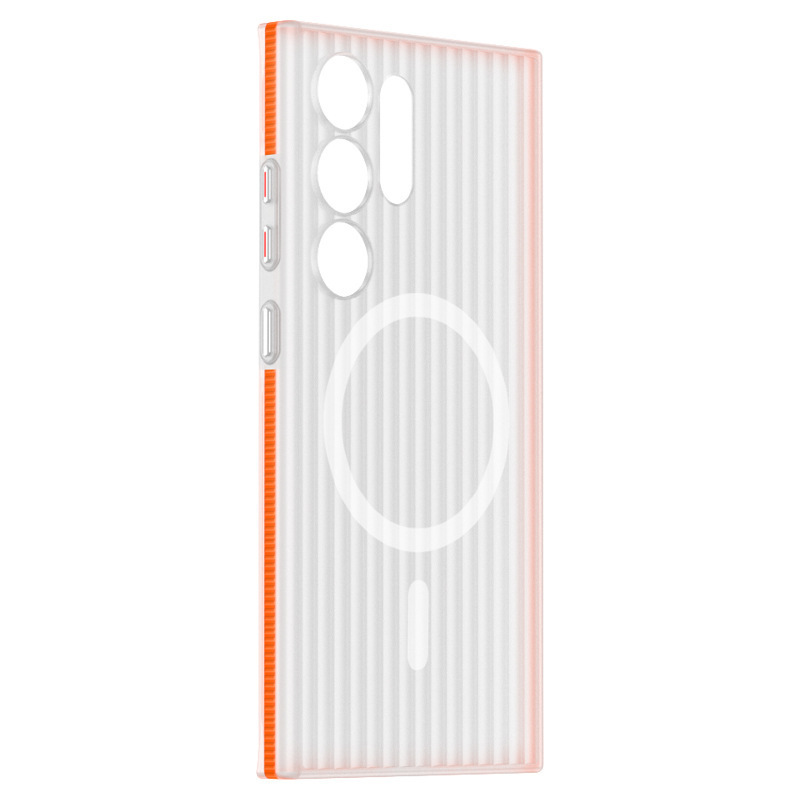 Corrugated Pattern Non-Slip Bumper Magnetic Phone Case For Samsung S24-25 Series