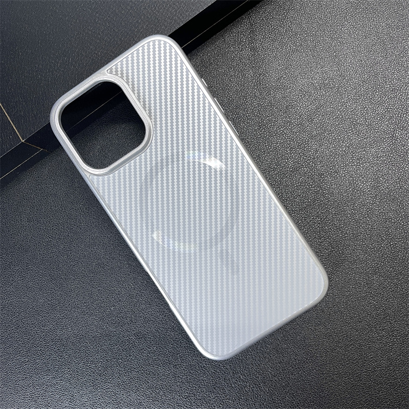 Luxury Electroplated Carbon Fiber Magnetic Phone Case