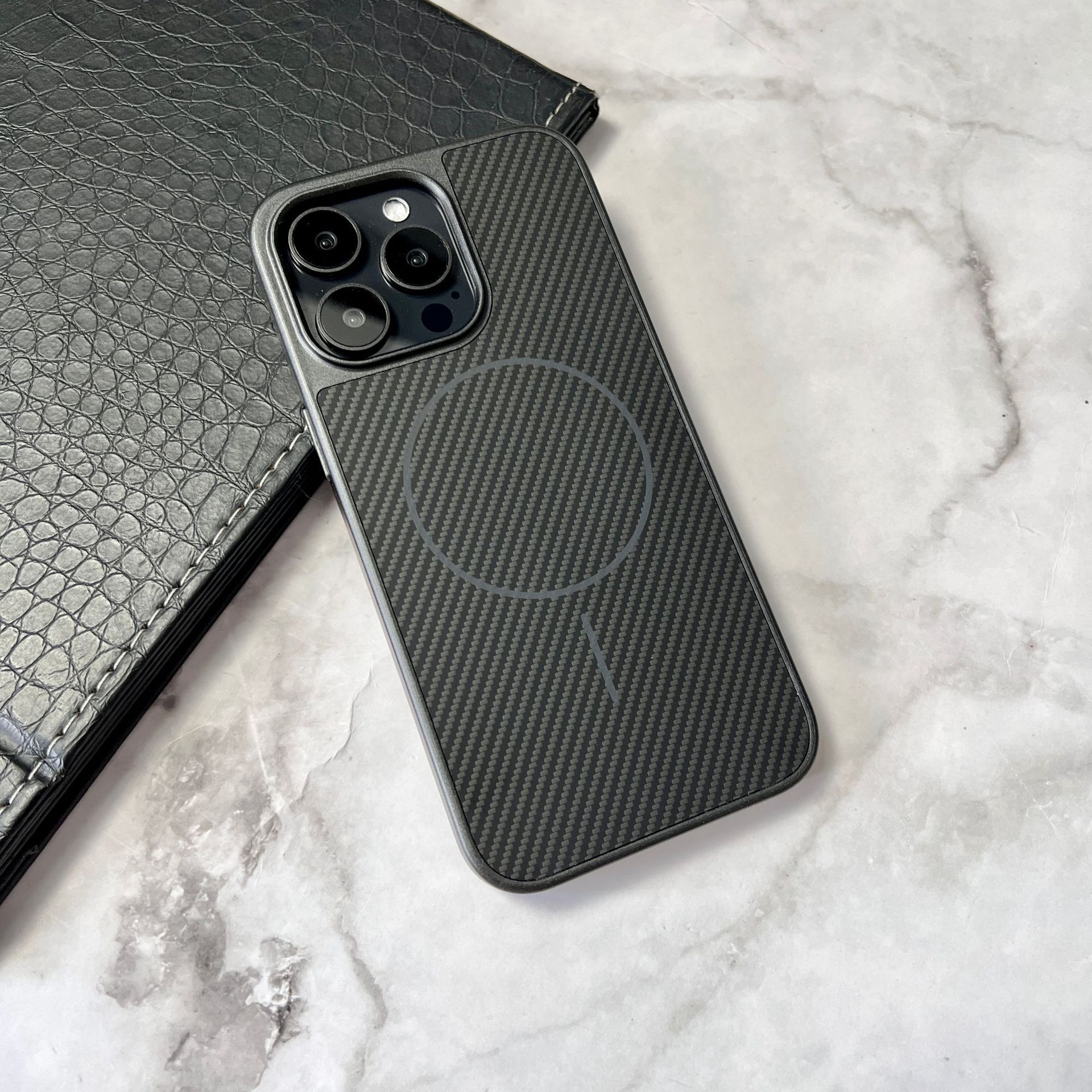 Classic Carbon Fiber Magnetic Phone Case