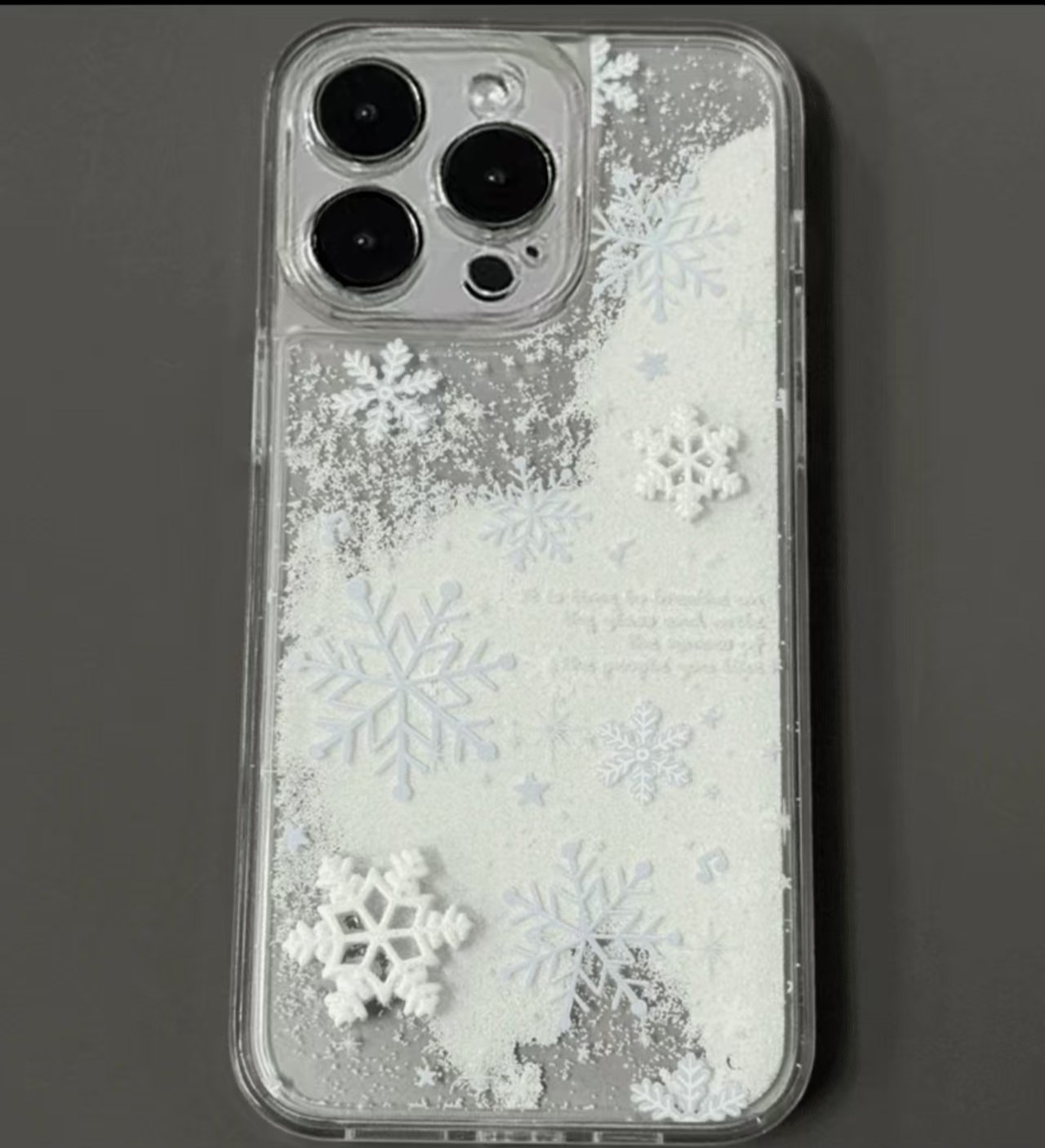 New 3D Snowflake Quicksand Phone Case