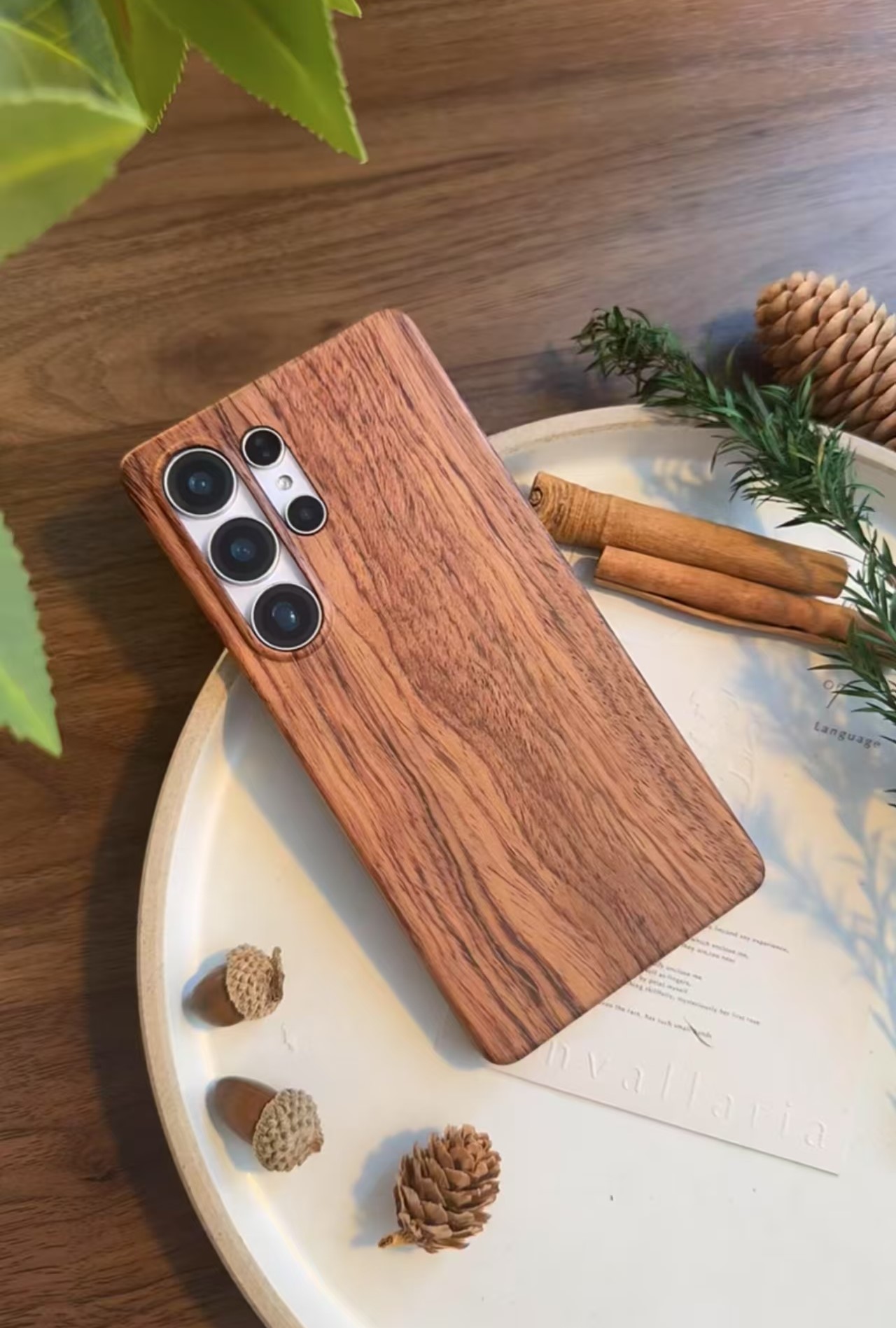 Real Wood Texture Phone Case For Samsung S22-25 Series