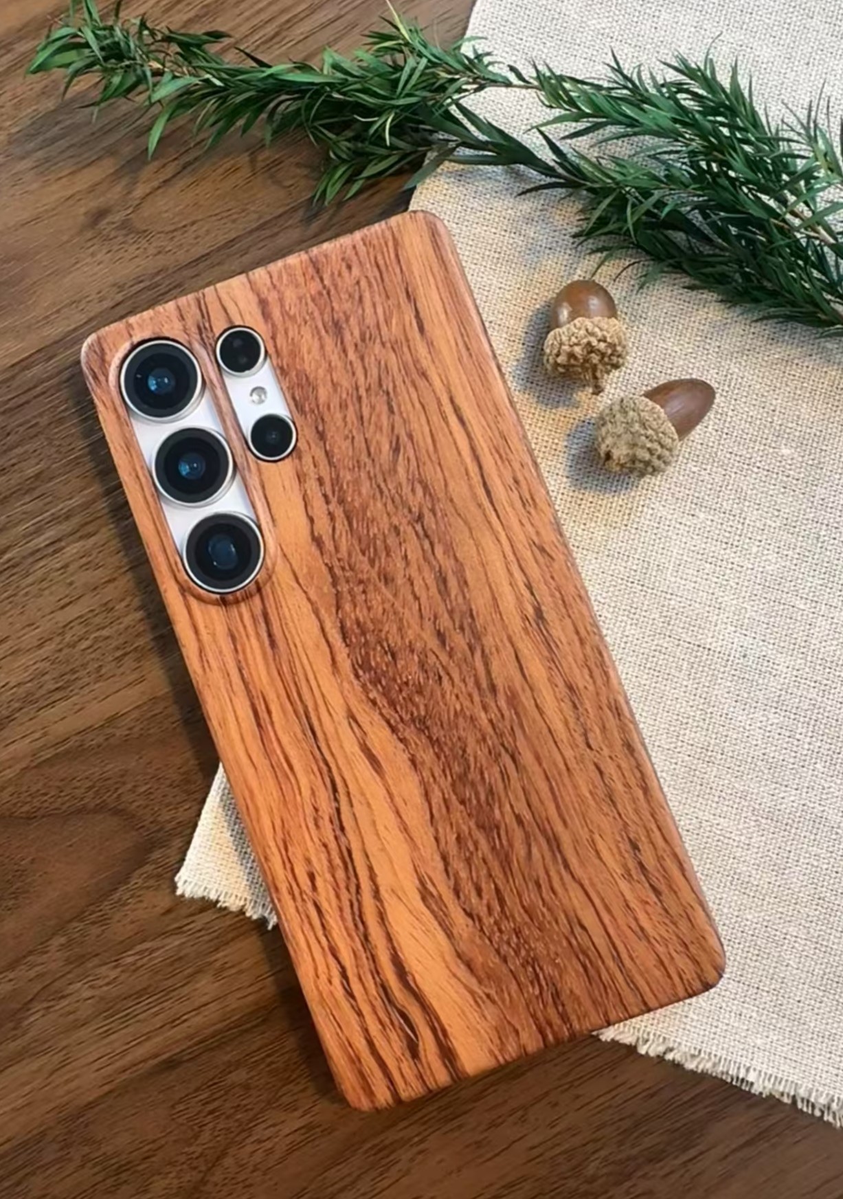 Real Wood Texture Phone Case For Samsung S22-25 Series