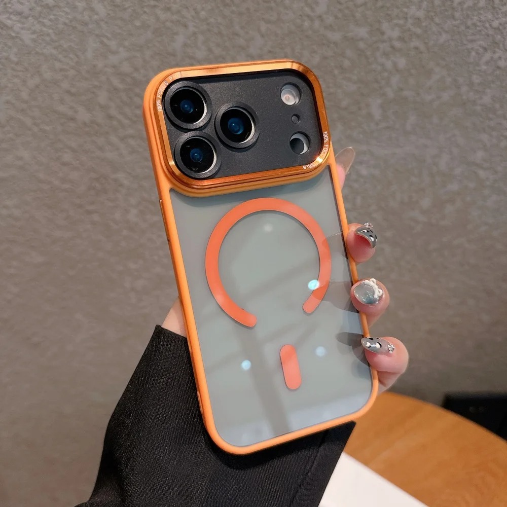 MagSafe Clear Shield Case with Metal Camera Protector – Shockproof & Scratch-Resistant