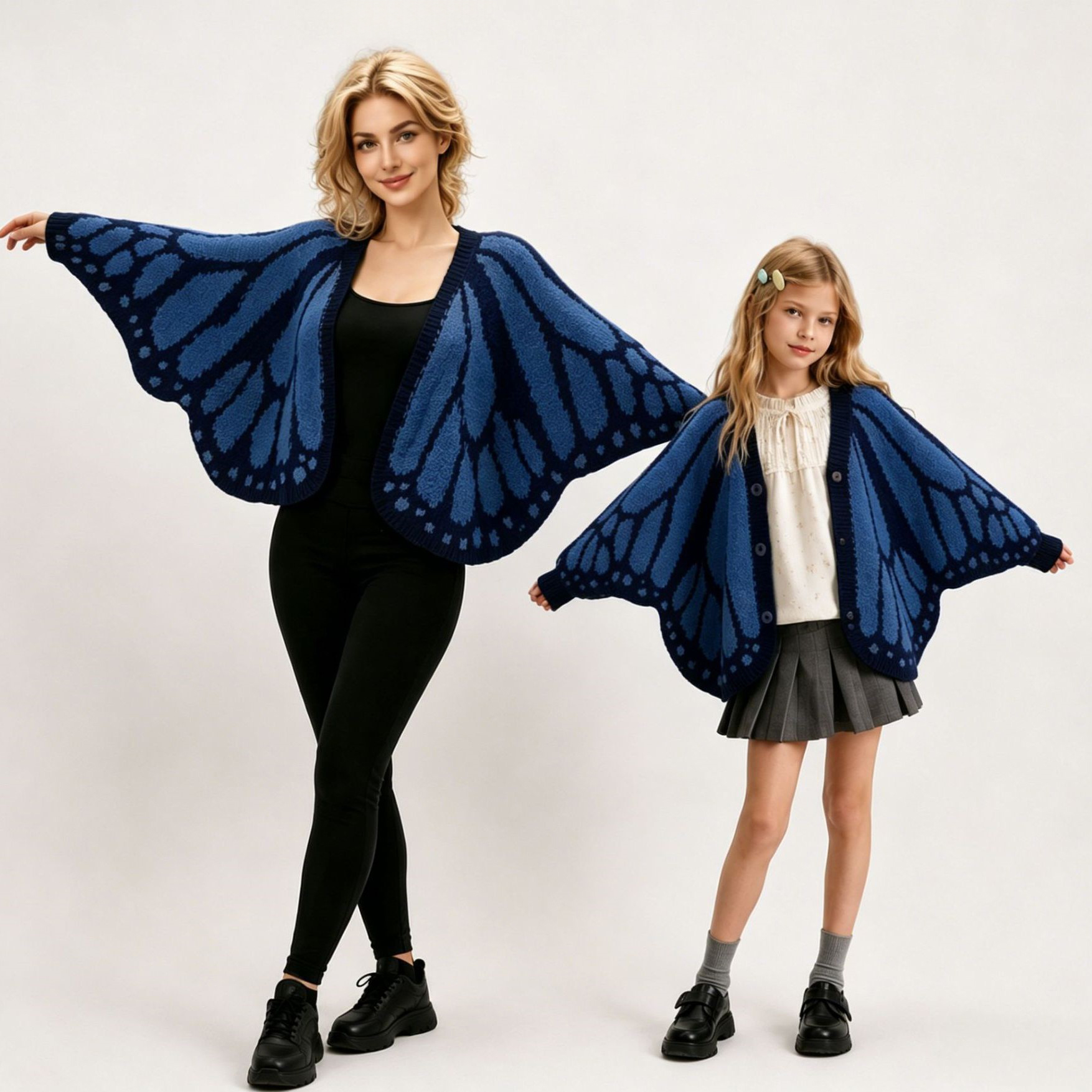 Magical Butterfly Knit Cardigan – Soft Warm Wrap Sweater for Women & Girls