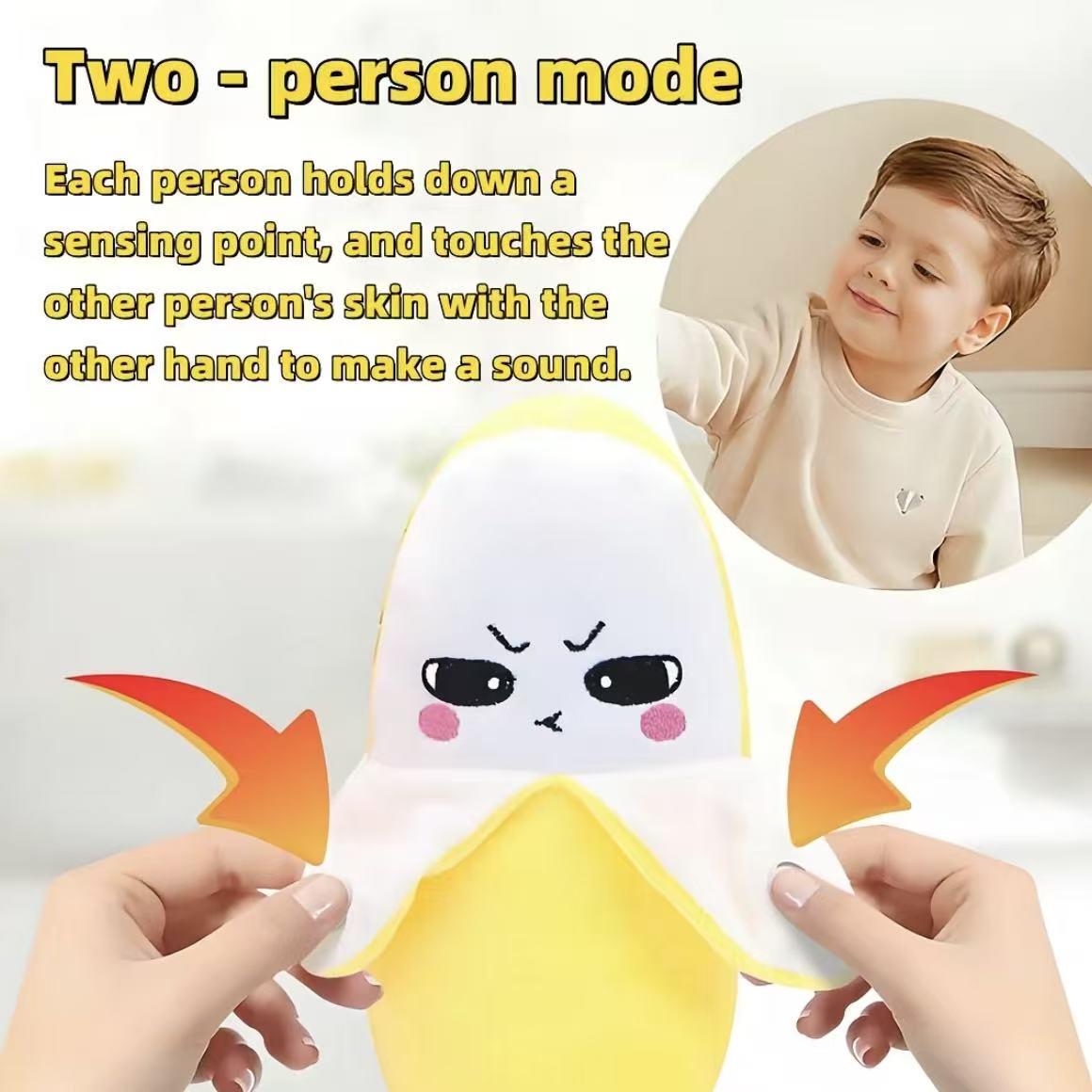 Banana Beat Plush Toy Set - USB Rechargeable Electric  Motion Sensor Music Interactive Toy,  Funny Gift for Kids Adults Couples  Friends Valentine Easter Party Plushie