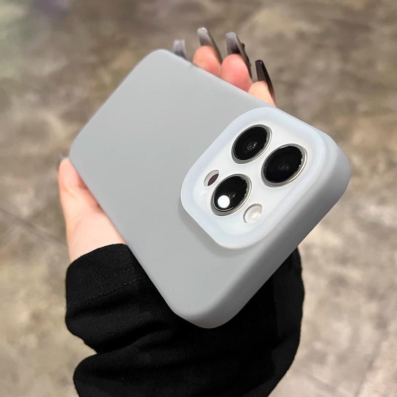 Jelly Liquid Silicone Solid Color Phone Case