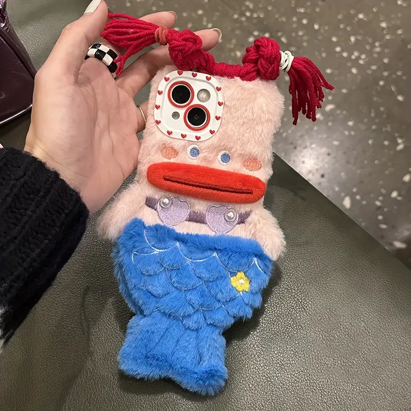 Plush Mermaid Princess iPhone Case – Red Hair Edition