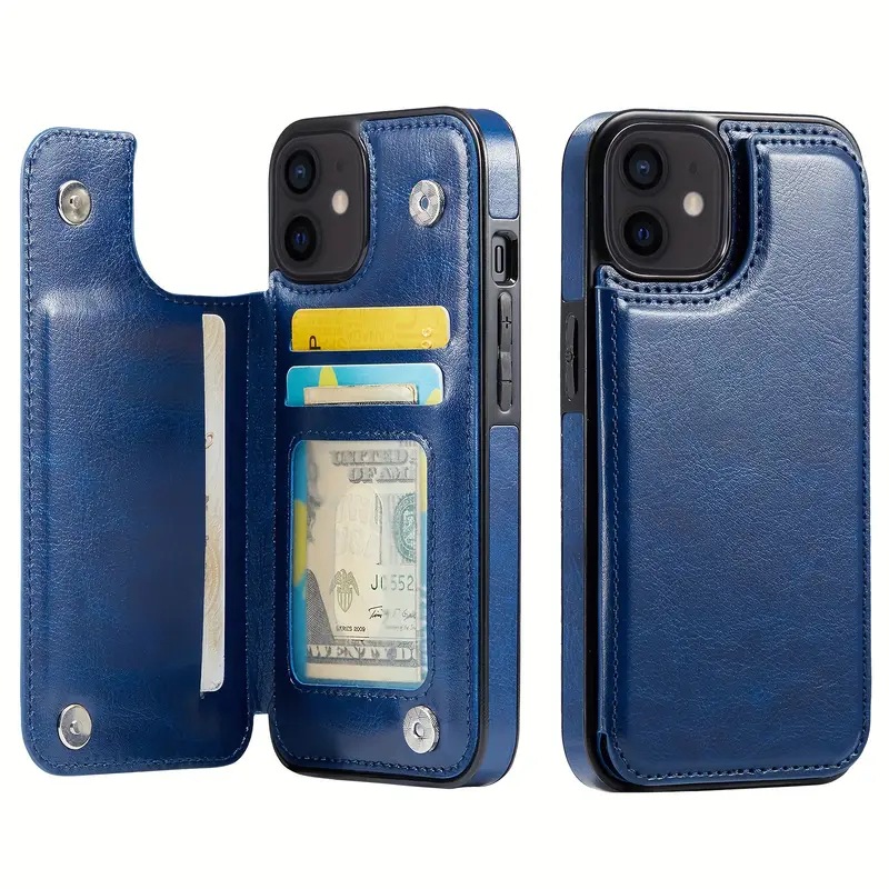 Business Leather iPhone Flip Case – Card Holder, Kickstand & Magnetic Closure
