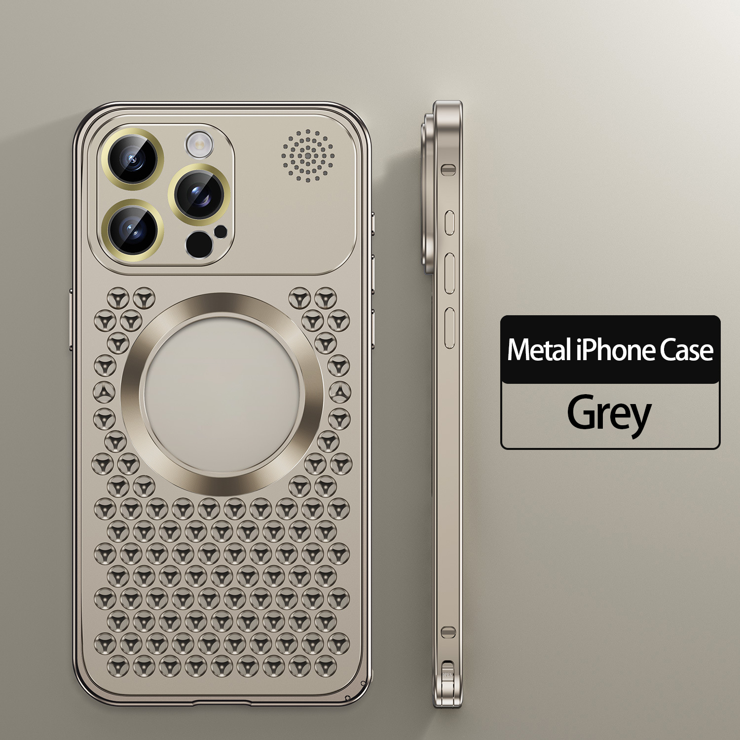 Aromatherapy Metal Phone Case, Supports MagSafe