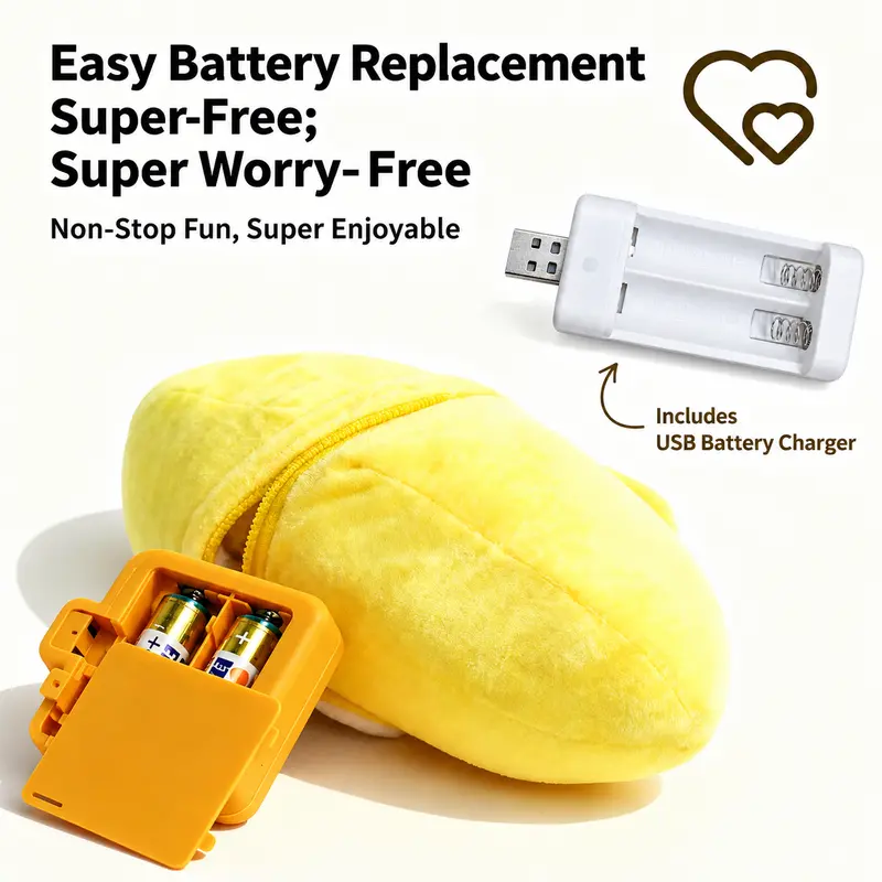 Banana Beat Plush Toy Set - USB Rechargeable Electric Motion Sensor Music Interactive Toy