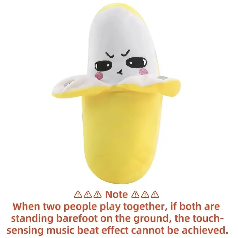 Banana Beat Plush Toy Set - USB Rechargeable Electric Motion Sensor Music Interactive Toy