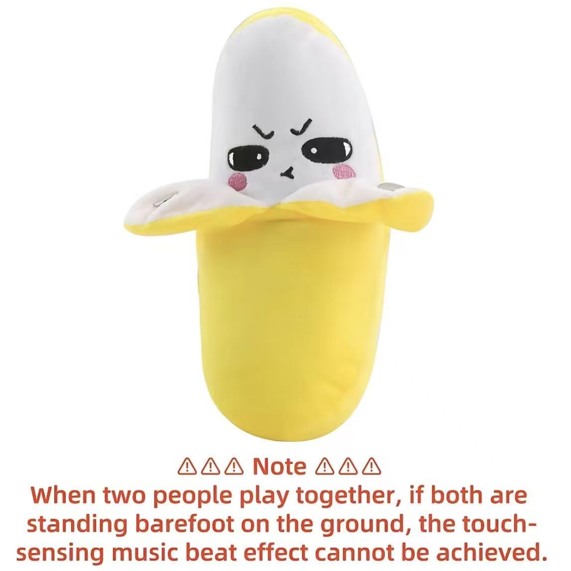 Banana Beat Plush Toy Set - USB Rechargeable Electric  Motion Sensor Music Interactive Toy,  Funny Gift for Kids Adults Couples  Friends Valentine Easter Party Plushie