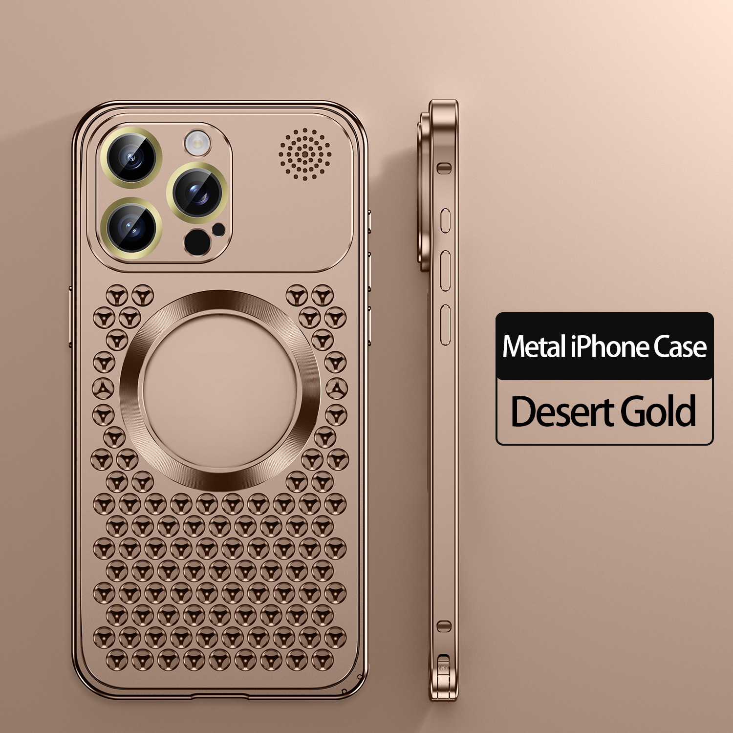 Aromatherapy Metal Phone Case, Supports MagSafe