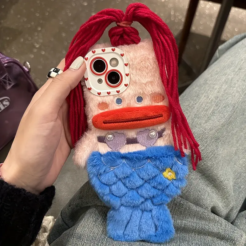 Plush Mermaid Princess iPhone Case – Red Hair Edition