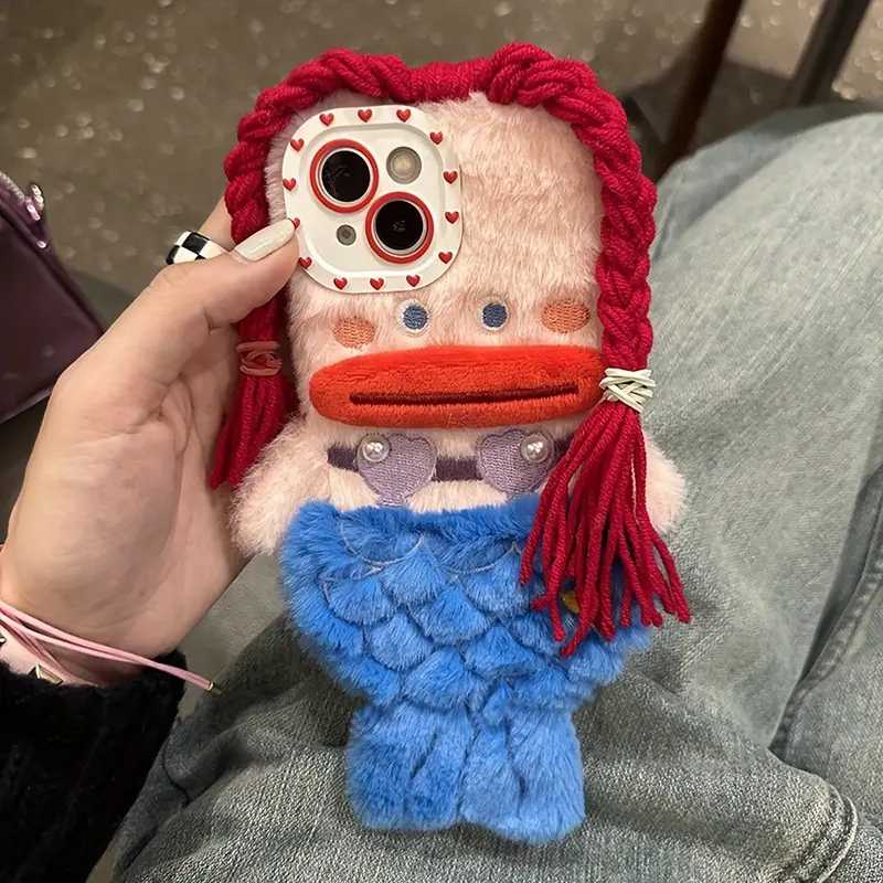 Plush Mermaid Princess iPhone Case – Red Hair Edition