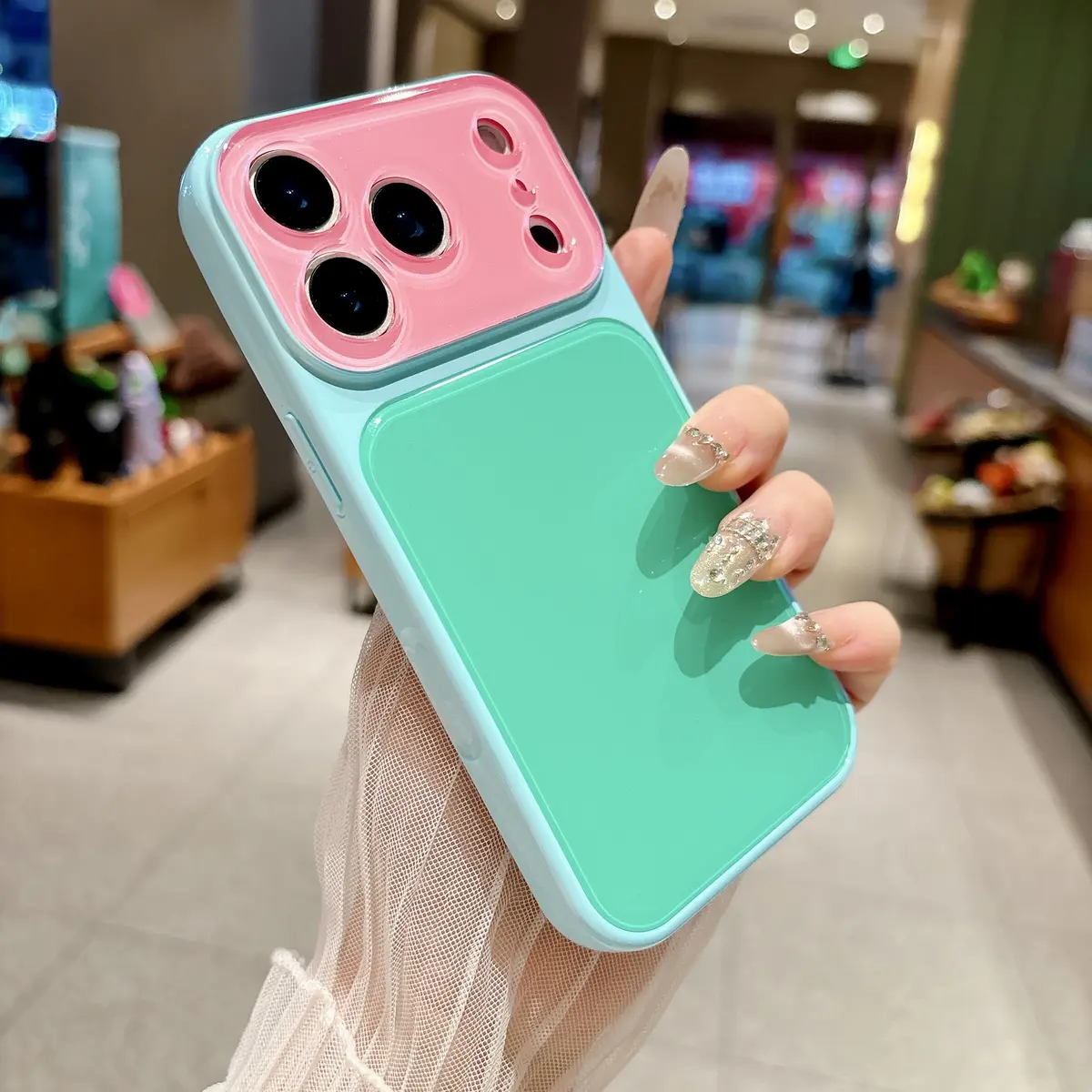 Summer Dopamine Phone Case – Contrast Color Shockproof Case for iPhone