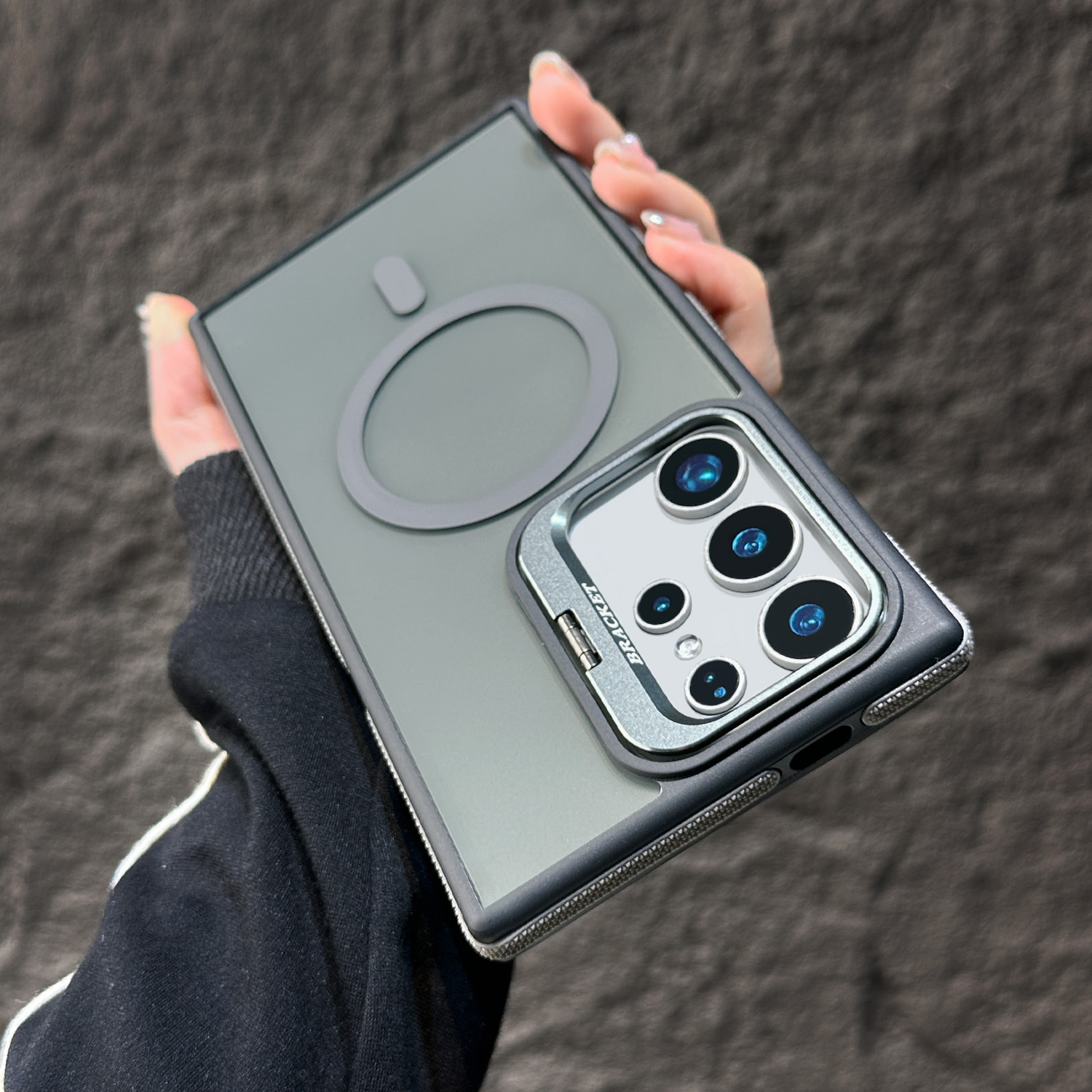 Magnetic Invisible Metal Lens Holder Phone Case-For Samsung S23–S25 Series