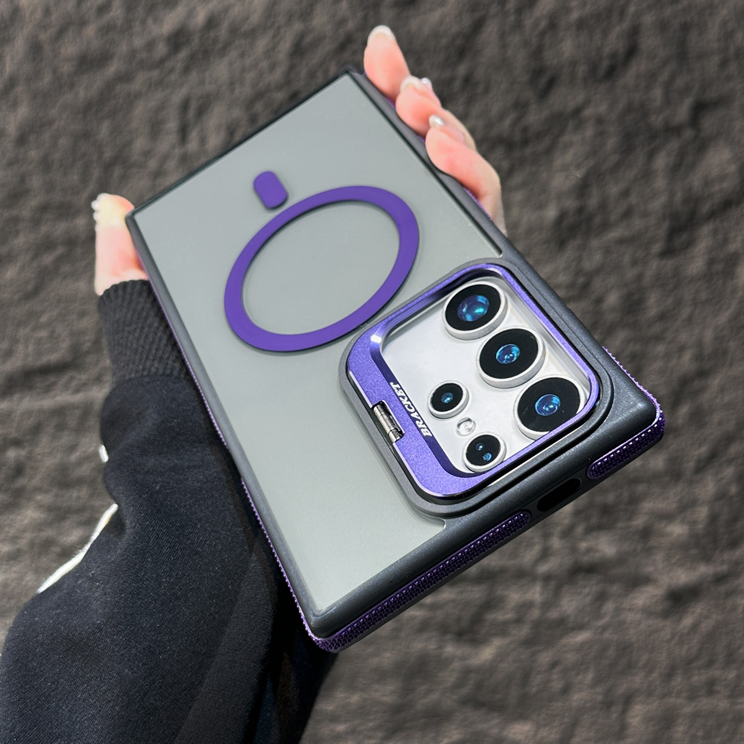 Magnetic Invisible Metal Lens Holder Phone Case-For Samsung S23–S25 Series