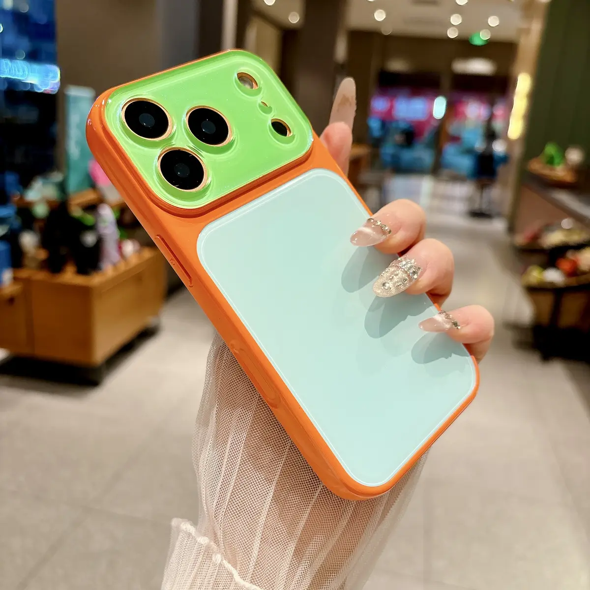 Summer Dopamine Phone Case – Contrast Color Shockproof Case for iPhone