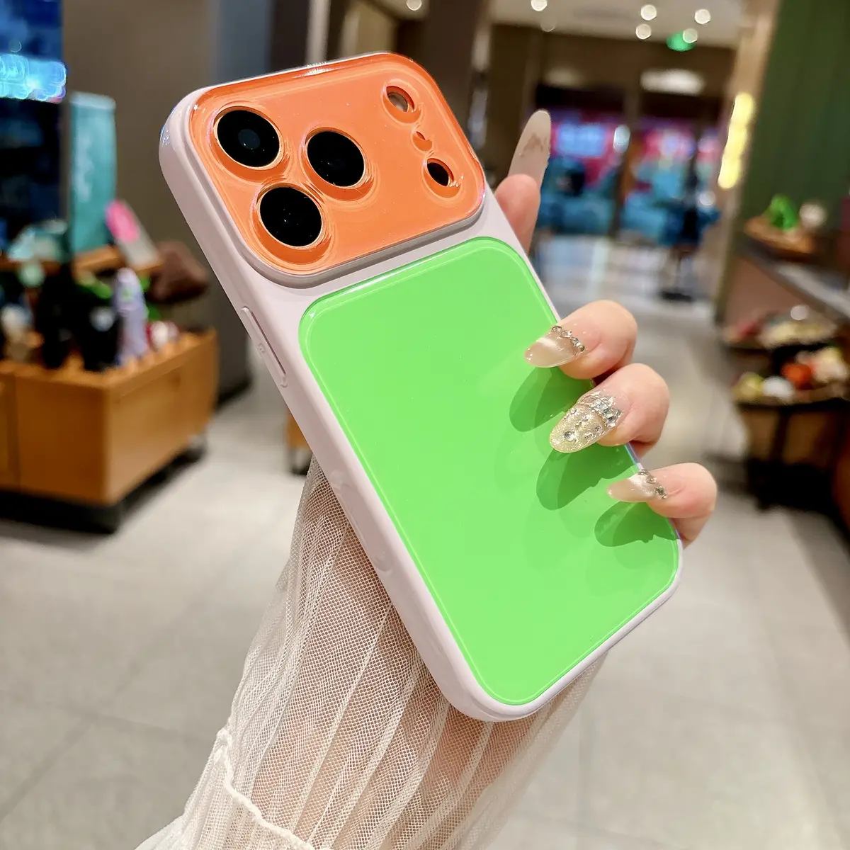 Summer Dopamine Phone Case – Contrast Color Shockproof Case for iPhone